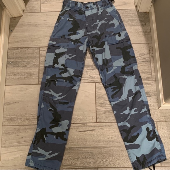blue military cargo pants